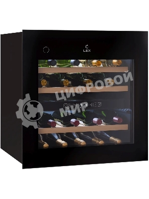 Винный шкаф LEX LWD6036BL dual zone PP 1-нокамерн. черный (CHAT500008)