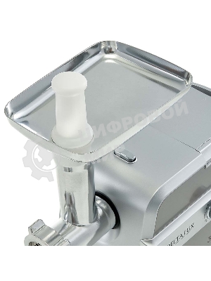 Мясорубка электрическая DELTA LUX DE-603M серый, 3000 Вт, 2.2 кг/мин, реверс, защита от перегрузки, насадки - 5