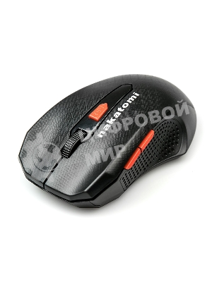 Мышь беспроводная Nakatomi MRON-07U черный, 1600 dpi, радиоканал, USB, кнопки - 5