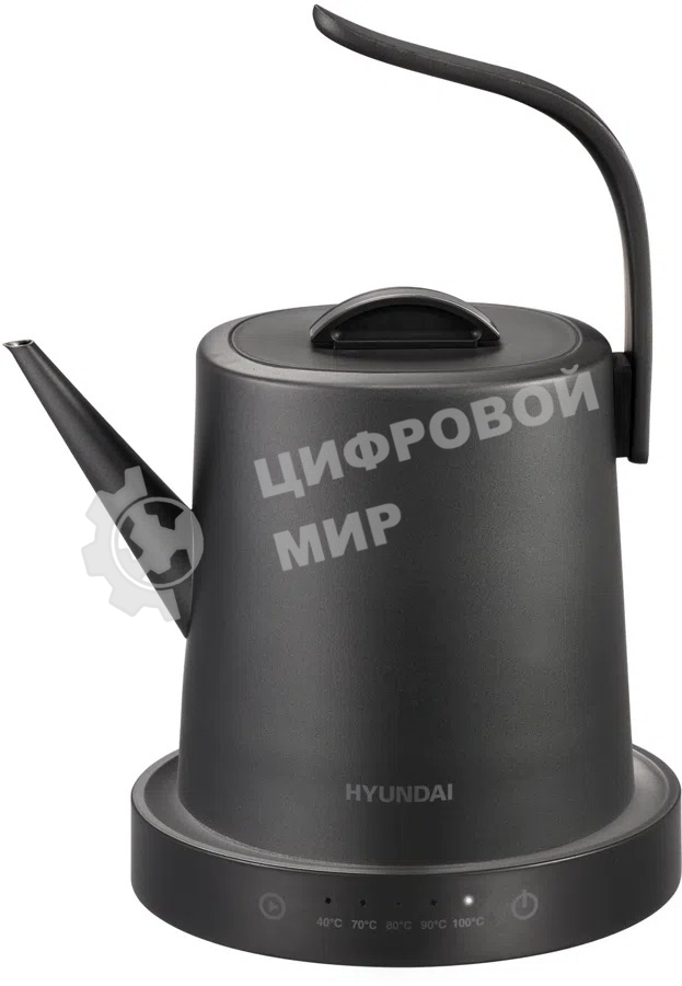Чайник электрический Hyundai HYK-S5503 1 л, 1200 Вт, титан/титановый корпус: металл