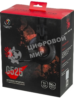 Гарнитура Bloody G525 чёрный, проводная, подсветка