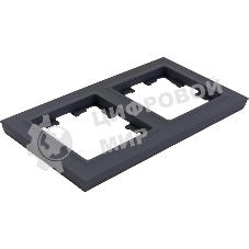 Рамка 2-местная IEK BRITE РУ-2-БрГ графит