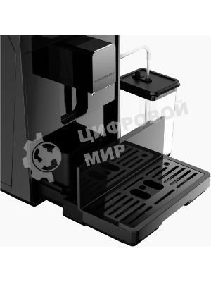 Отдельностоящая кофемашина Kuppersberg KCF 401 B, High-Tech, автоматический капучинатор, контейнер для молока, коническая кофемолка, макс. давление 19 бар, объем контейнера для зерен 150 гр, объем емкости для воды 2 л, 6 уровней помола, автоматическое выключение, TFT дисплей, сенсорное управление, цвет черный