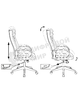 Кресло Zombie 8 черный/синий, экокожа, 120 кг, механизм качания
