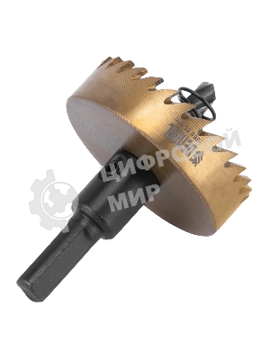 Коронка по металлу Denzel HSS, 50 мм, нитридтитановое покрытие