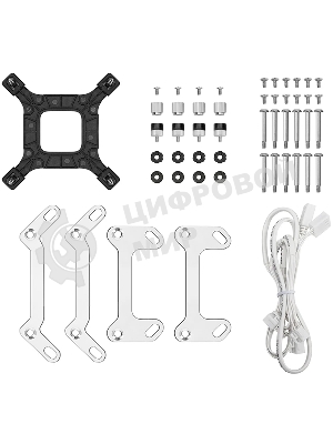 Система жидкостного охлаждения Deepcool LM360 WH ARGb Soc-AM5/AM4/1200/1700/1851 белый 4-pin 19-36dB Al LCD 250W 1729gr Ret (R-LM360-WHDMMC-1)