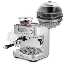 Кофеварка рожковая Kitfort КТ-7113 нержавеющая сталь, исп. кофе - молотый/зерновой, 2.3 л, 1770 Вт, 15 бар