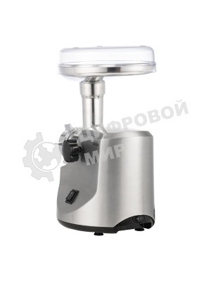 Мясорубка электрическая Centek CT-1606 серебиристый, 3000 Вт, 3.0 кг/мин, реверс, металлический лоток, насадки - 5