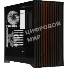 Корпус Formula V Line TimberLine T0 Black, ATX, wood+plastic front, TYPE-C*1, USB3.0*2, FRONT 3x120мм FRGB, REAR 1x120мм FRGB