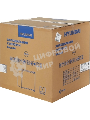 Холодильник Hyundai CO05041H белый однокамерный 46 л морозилка отсутствует, ручное размораживание