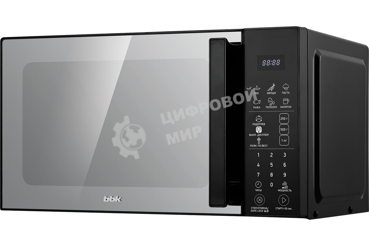 Микроволновая печь BBK 20MWS-806S/B черный, 20 л, 800 Вт, переключатели - сенсор
