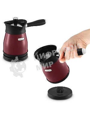 Электрическая турка Kitfort КТ-7499 1000 Вт красный/черный