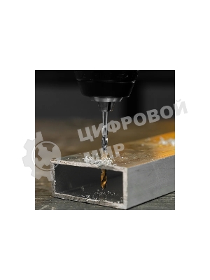 Сверло спиральное по металлу Denzel 4 x 75мм, Р6М5, Golden Tip