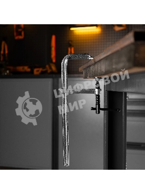 Струбцина Denzel F-образная, 100x300мм, кованая