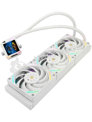 Система жидкостного охлаждения Thermalright Elite Vision 360 (360mm, LED, White, ARGB/Fans: 3x120mm, 69CFM, 27dBA, 2150RPM/Pump height 63mm, Rad thickness 27mm/S: 1700, 1200, 1851, 115X, 2011, 2066, AM5, AM4)