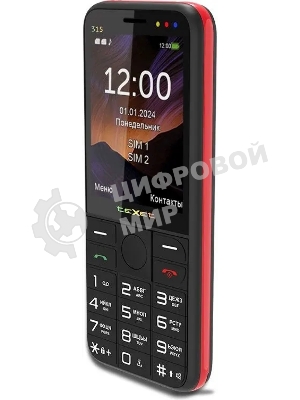 Мобильный телефон TeXet TM-315 черный-красный