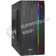 Компьютерный корпус Minitower ExeGate mEVO-9302-NPX450 (mATX, БП 450NPX с вент. 12см, 2хUSB+1хUSB 3.0, HD аудио, черный, с RGb подсветкой)