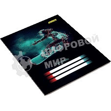 Набор тетрадей Silwerhof 2001671 18 листов, линейка, A5, Спорт 4 дизайна, мелованный картон, водный лак, скрепка (упаковка: 4шт)