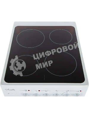 Плита электрическая Лысьва EF4004MK00 белый/черный, конфорок 4 электрических, духовка 57 л, 50 см x 84 см x 60 см (без крышки)