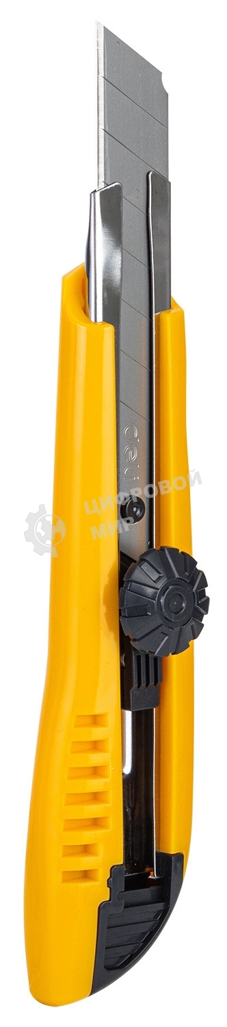 Нож канцелярский Deli E2043, ширина лезвия 18 мм, фиксатор усиленный сталь ассорти, блистер