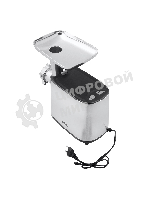 Мясорубка электрическая BBK MG1801 металл/черный, 1800 Вт, 2.0 кг/мин, реверс, защита от перегрузки, металлический лоток, насадки - 4