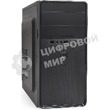 Компьютерный корпус Minitower ExeGate BA-309-UNS500 (mATX, БП UNS500 с вент. 12см, 2*USB, HD аудио, черный)