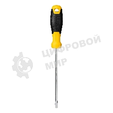 Отвертка шлицевая Deli DL6351501 5х150мм CR-V, Двухкомпонентная ручка. Хромированная