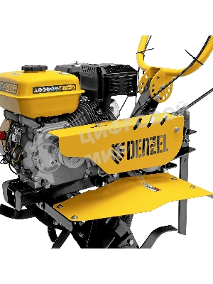 Мотоблок Denzel DPT-270SB, 7 л.с., ремен.сцеп, фрез 3х4, ШОМ, без колес, передачи 2В/1Н