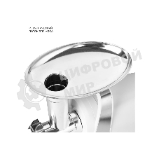 Мясорубка электрическая Galaxy Line GL 2421 белый, 1600 Вт, 1.5 кг/мин, реверс, защита от перегрузки, металлический лоток, насадки - 5