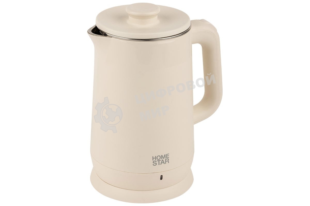 Чайник электрический Homestar HS-1006 1.8л бежевый, двойной корпус
