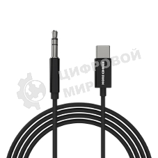 Кабель аудио MORE CHOICE (4610196409844) UK28a AUX 3.5мм Type-C 1м, черный