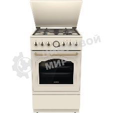 Плита комбинированная Gorenje GKS5B70CLI бежевый, конфорок 4 газовых, духовка 70 л, 50 см x 85 см x 59.4 см