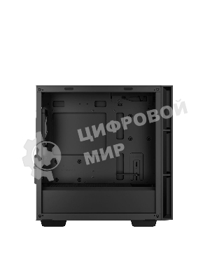 Компьютерный корпус Deepcool CH360 без БП, боковое окно (закаленное стекло), 2x140мм ARGb LED вентилятор спереди и 1x120мм ARGb LED вентилятор сзади, черный, mATX
