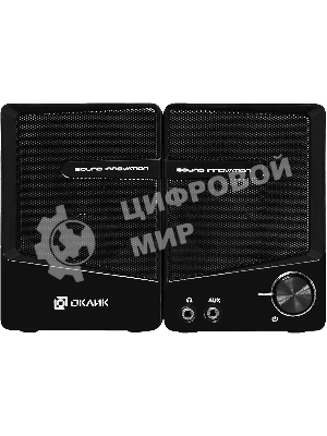 Акустическая система Oklick OK-126 2.0 черный 6Вт