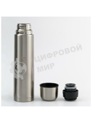 Термос Diolex DX-1000-B 1000 мл, с узкимгорлом, в чехле, нержавеющая сталь