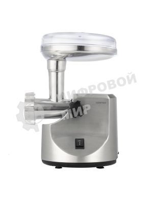 Мясорубка электрическая Centek CT-1606 серебиристый, 3000 Вт, 3.0 кг/мин, реверс, металлический лоток, насадки - 5