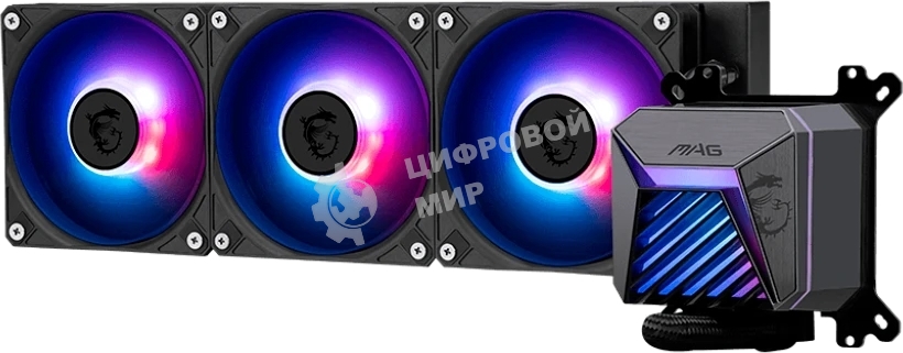 Система жидкостного охлаждения MSI MAG CORELIQUID A15 черный 120мм алюминий+медь 2050rpm 28.7db 4-pin