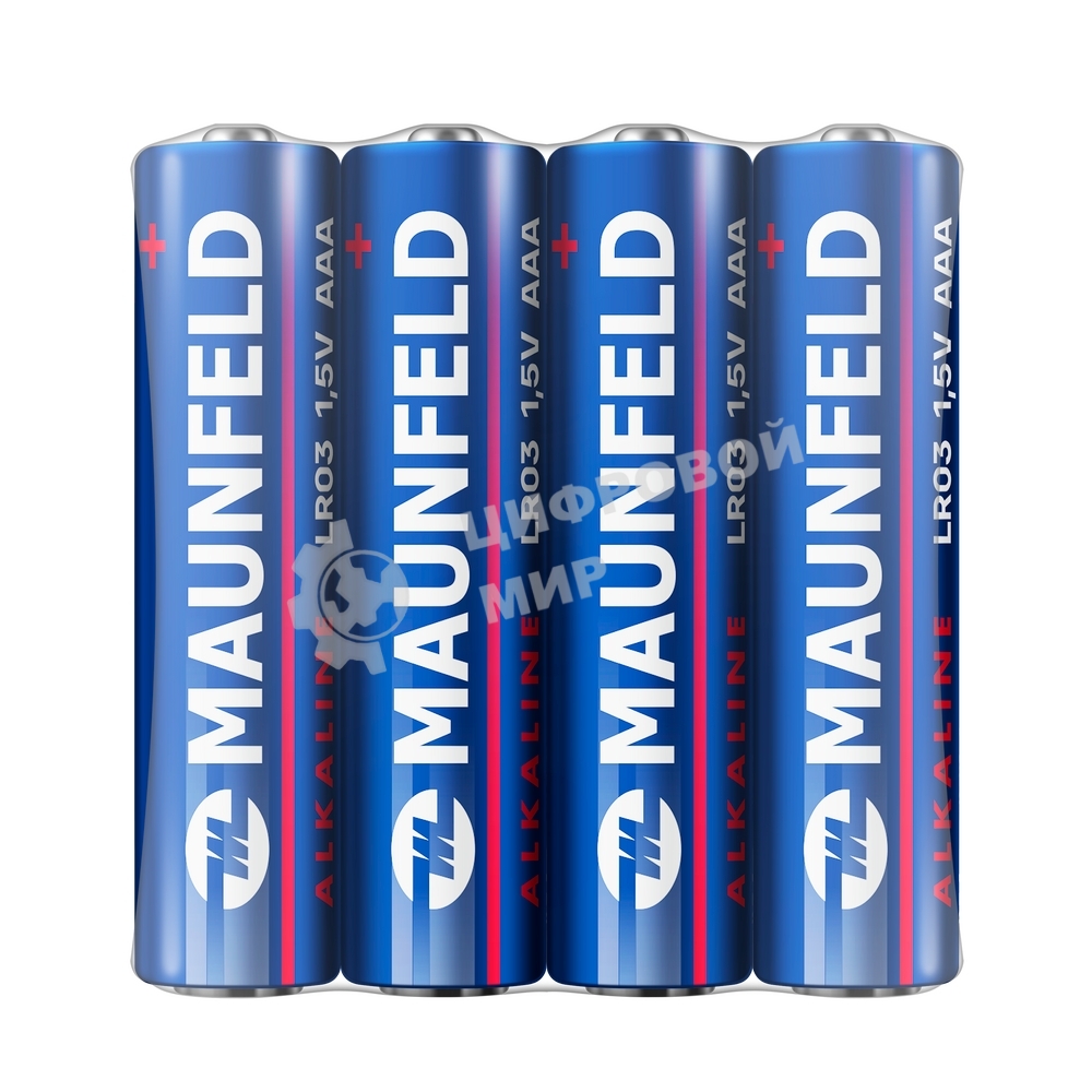 Батарейки Maunfeld Alkaline ААА(LR03 MBLR03-SR40, спайка 4 шт., 1.5 В