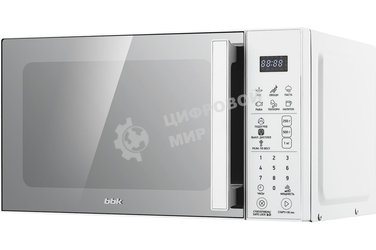 Микроволновая печь BBK 20MWS-805S/W белый, 20 л, 800 Вт, переключатели - сенсор