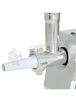 Мясорубка электрическая DELTA LUX DE-603M серый, 3000 Вт, 2.2 кг/мин, реверс, защита от перегрузки, насадки - 5