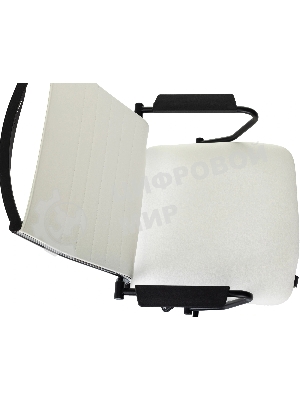 Кресло руководителя Бюрократ CH BALANCE белый экокожа крестов. металл черный