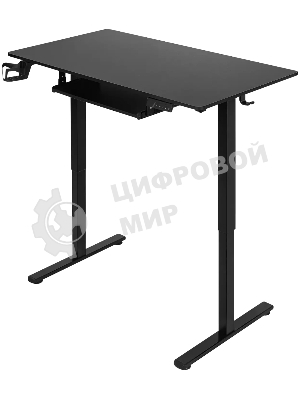 Стол игровой Defender Victory черн, 110x60, высота 72-117, полк 1