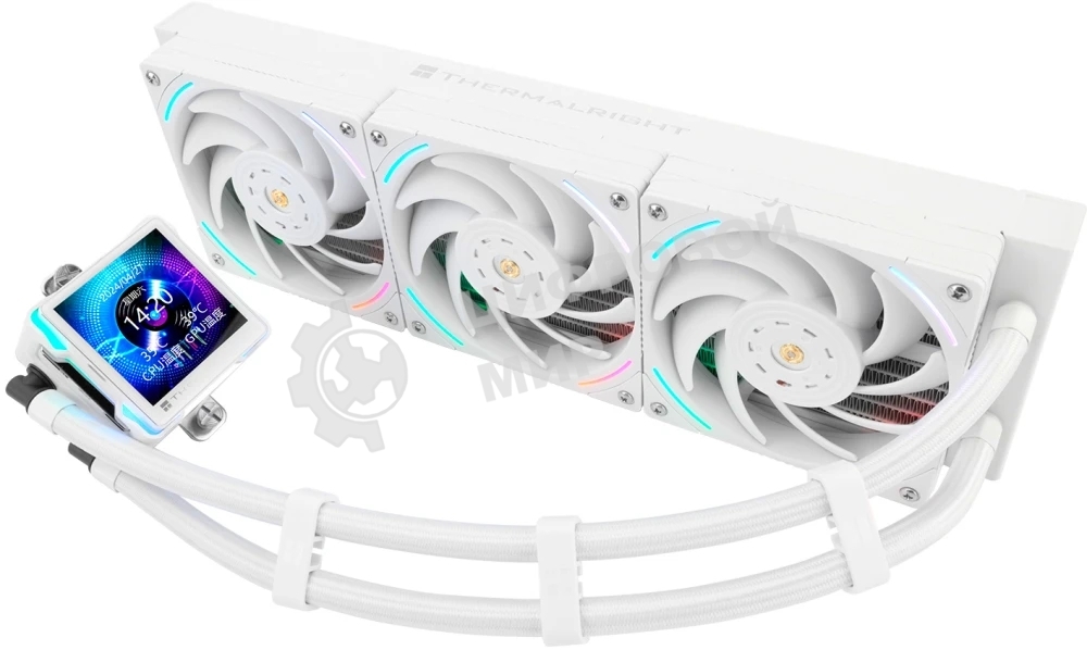 Система жидкостного охлаждения Thermalright Elite Vision 360 (360mm, LED, White, ARGB/Fans: 3x120mm, 69CFM, 27dBA, 2150RPM/Pump height 63mm, Rad thickness 27mm/S: 1700, 1200, 1851, 115X, 2011, 2066, AM5, AM4)