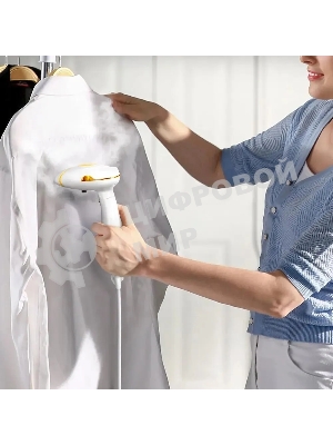 Отпариватель Kitfort КТ-9191-1 белый/желтый, 1300 Вт, 22 г/мин, 140 мл