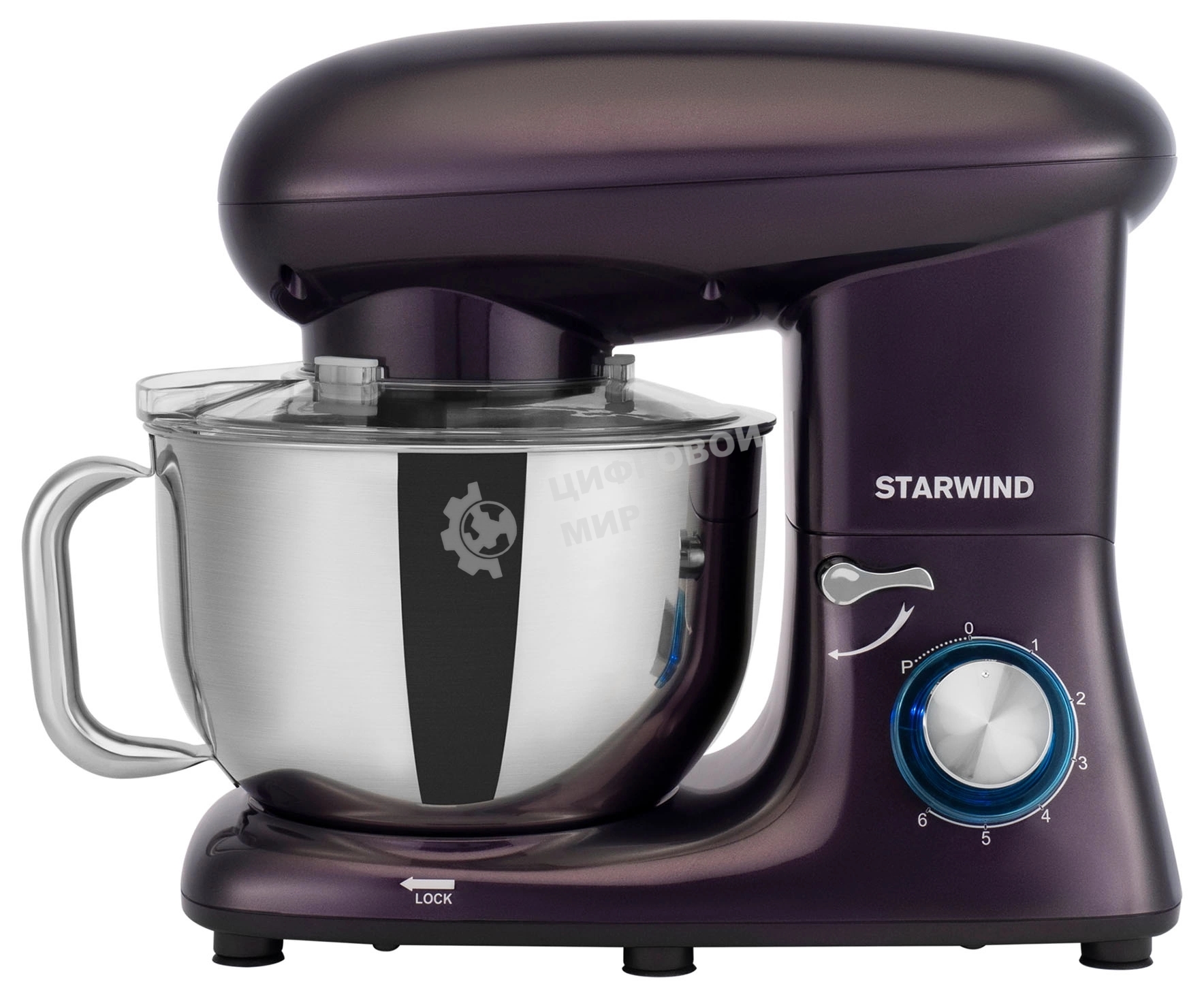 Миксер планетарный Starwind SPM7168 1600 Вт, ежевичный