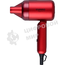 Фен Starwind SHD 6060 красный, 1600 Вт, компактный