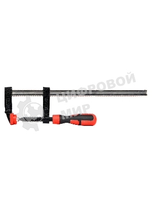 Струбцина F-образная усиленная Deli DL110525Z 250x50 мм, макс. усилие зажима 2000N, резьба 12мм