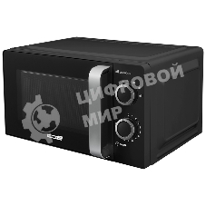 Микроволновая печь Renova MMS-20B1 черный, 20 л, 700 Вт, переключатели - поворотный механизм