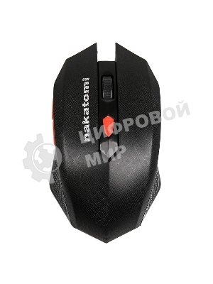 Мышь беспроводная Nakatomi MRON-08U черный, 1600 dpi, радиоканал, USB, кнопки - 6