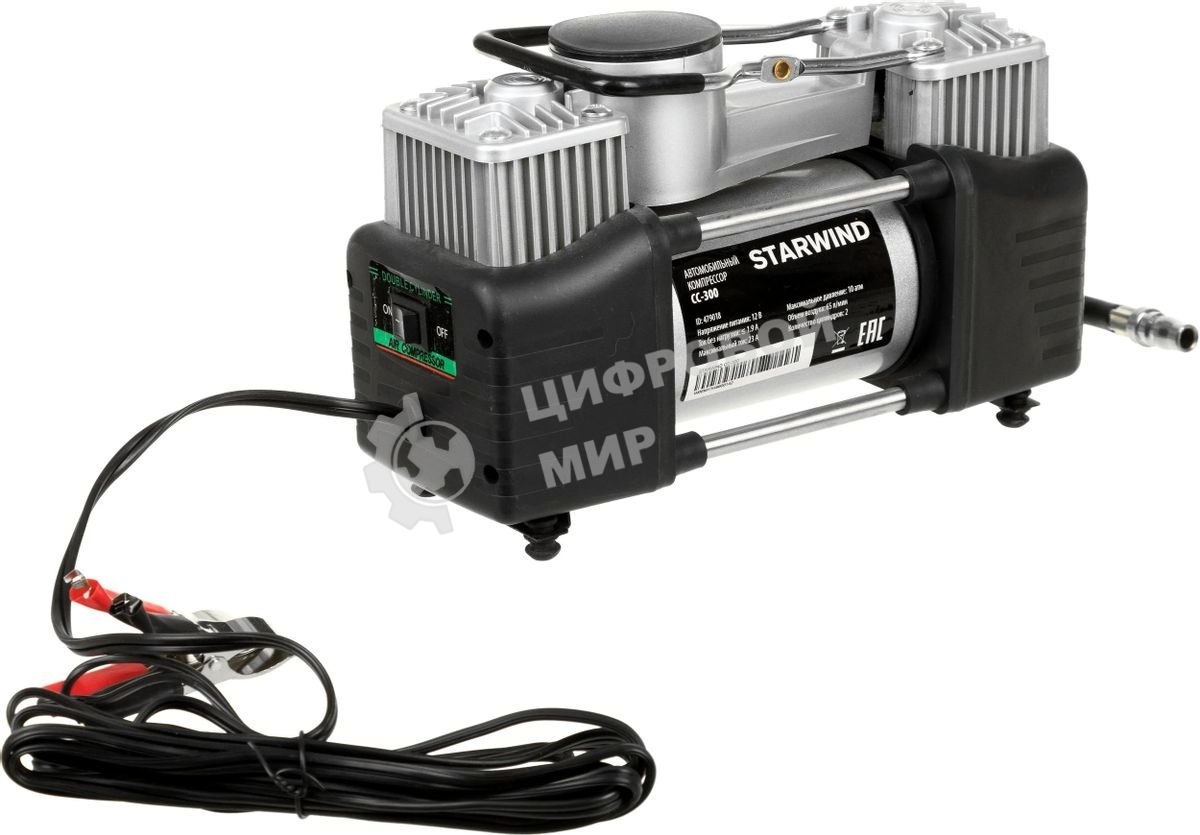 Автомобильный компрессор Starwind CC-300 65л/мин шланг 5м